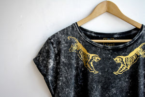 Acid Wash Gold Flying Tigers T-shirt
