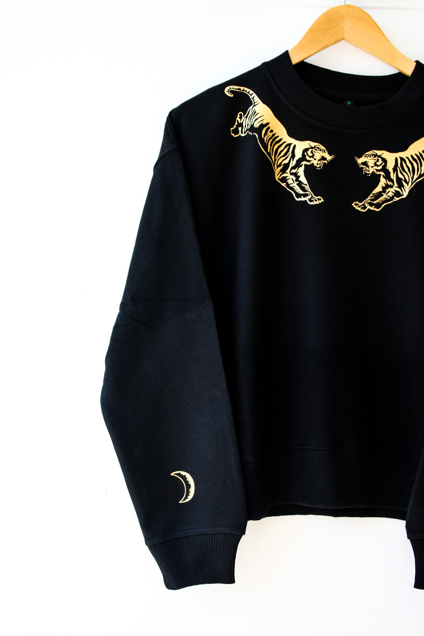 Black Sweater with gold flyings tigers